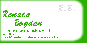 renato bogdan business card