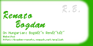 renato bogdan business card